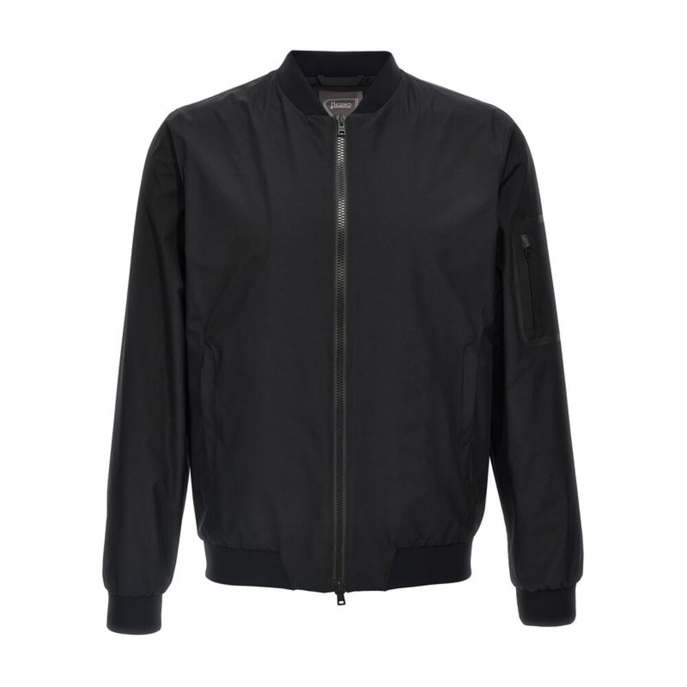 Herno Black Polyester Men's Bomber